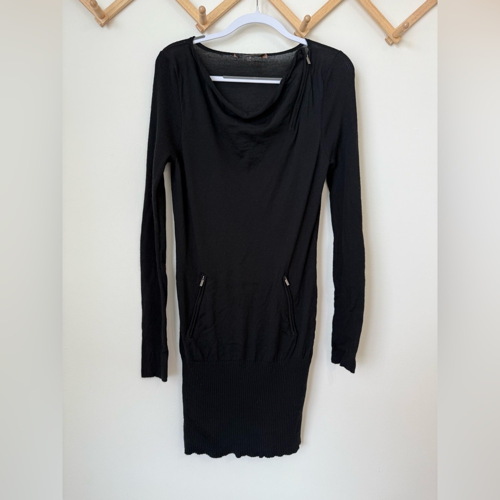 BCBGMaxAzria 100% wool Fitted Knit Sweater Dress
